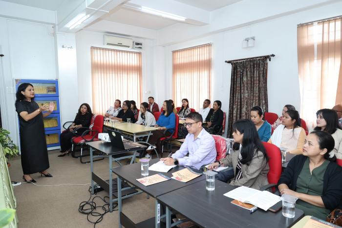 Director with participants